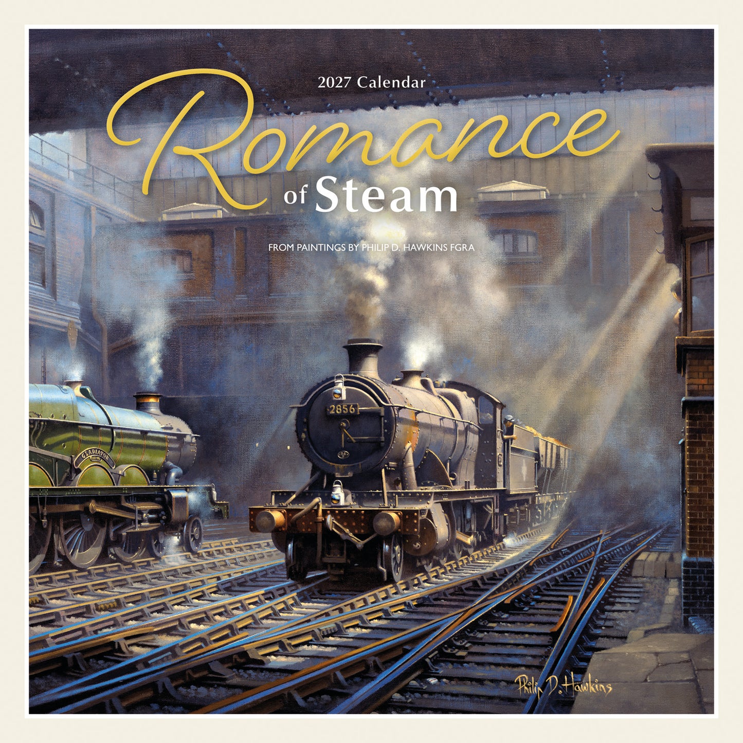 Romance of steam wall calendar 2027