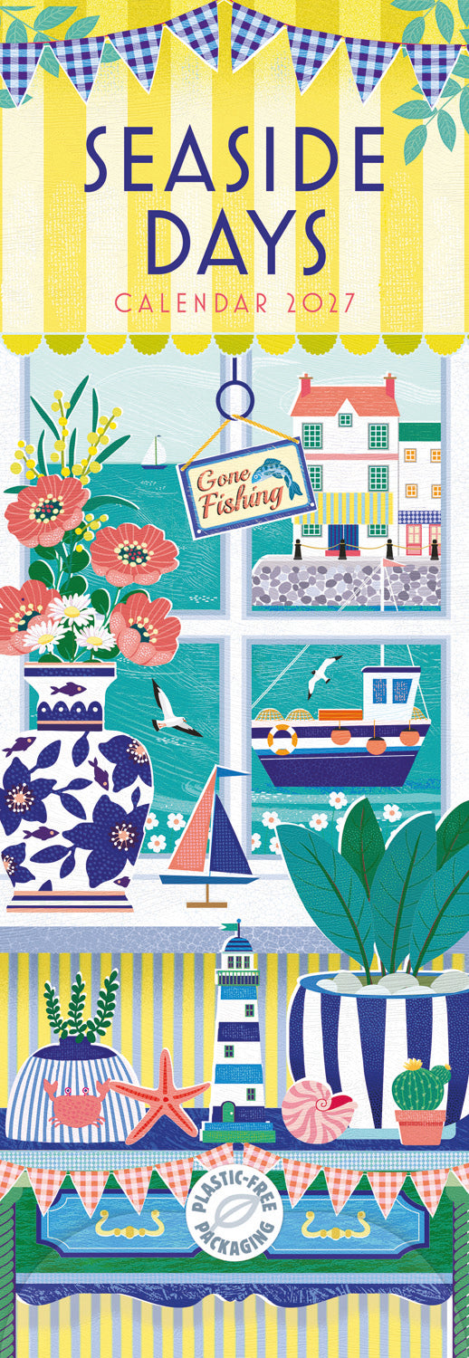 Seaside days slim calendar 2027