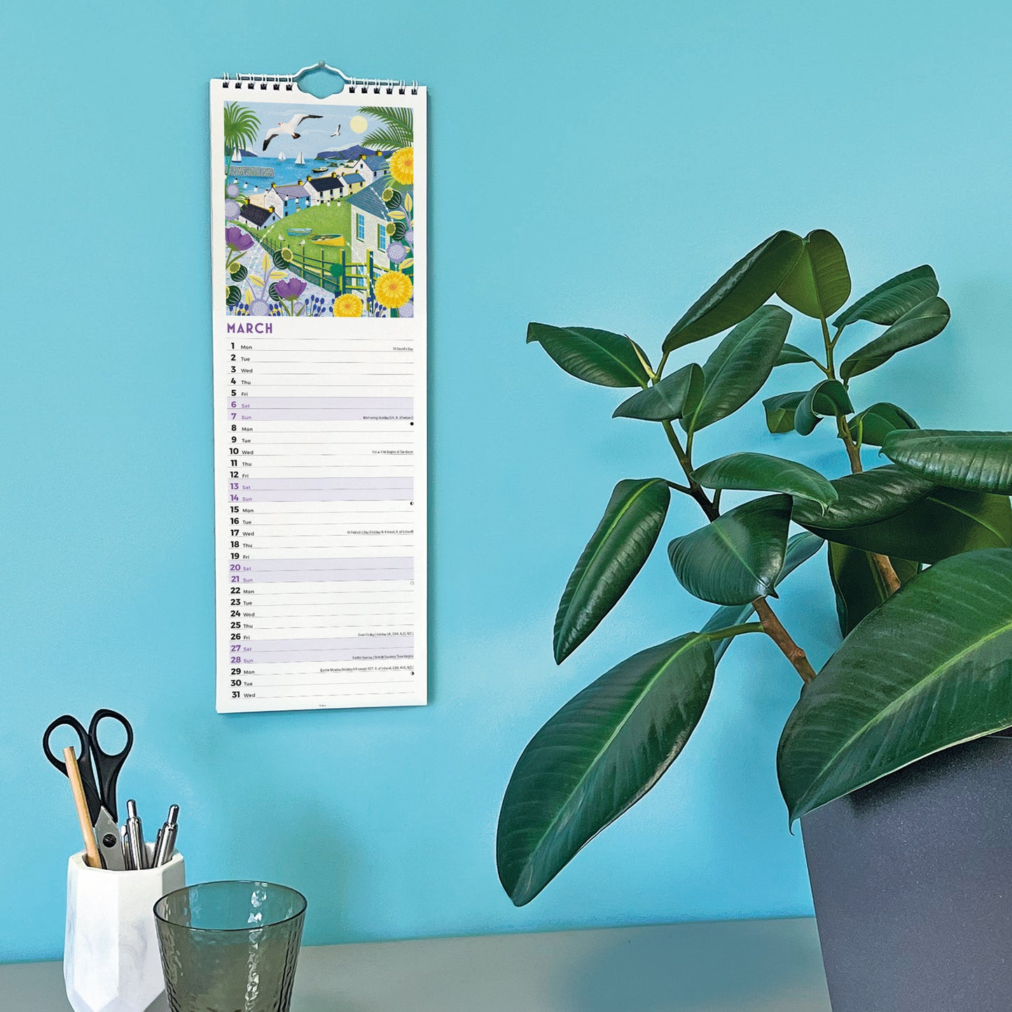 Seaside days slim calendar 2027