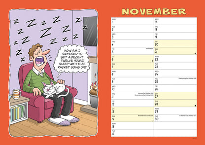 Wacky world of cats A4 calendar 2027