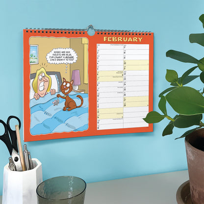 Wacky world of cats A4 calendar 2027
