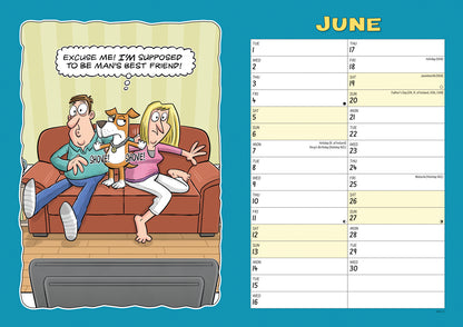 Wacky world of dogs A4 calendar 2027