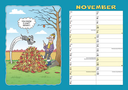 Wacky world of dogs A4 calendar 2027