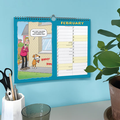Wacky world of dogs A4 calendar 2027