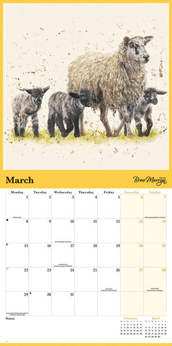 Bree Merryn country life wall calendar 2027