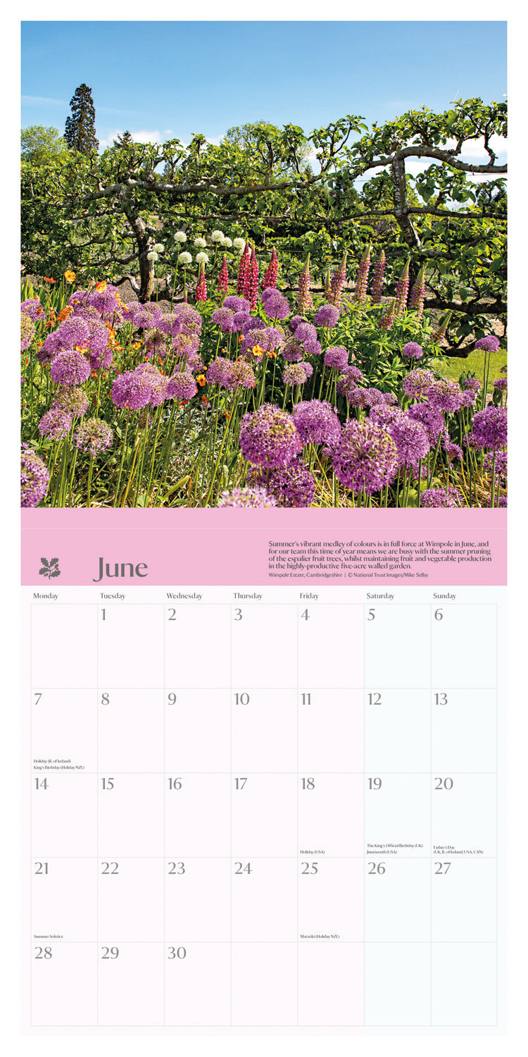 National Trust seasons wall calendar 2027