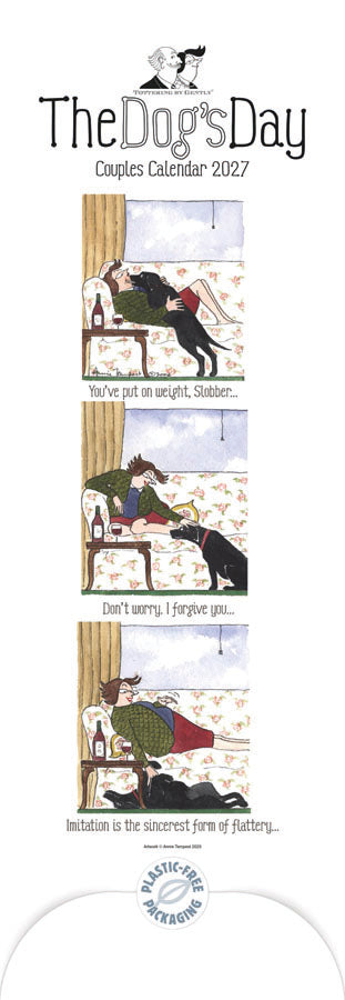 Tottering by gently dog's day slim calendar 2027