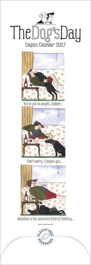 Tottering by gently dog's day slim calendar 2027