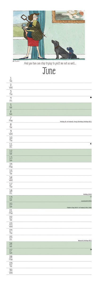 Tottering by gently dog's day slim calendar 2027