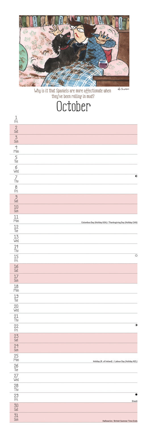 Tottering by gently dog's day slim calendar 2027