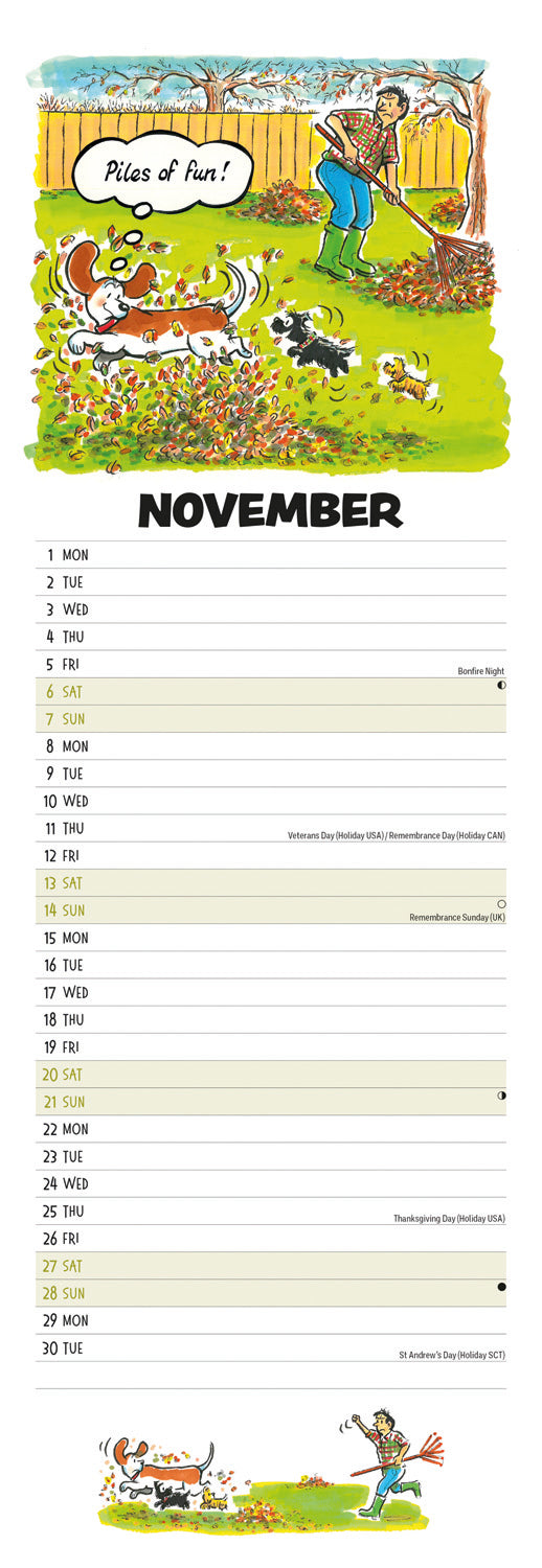 Fred Basset slim calendar 2027