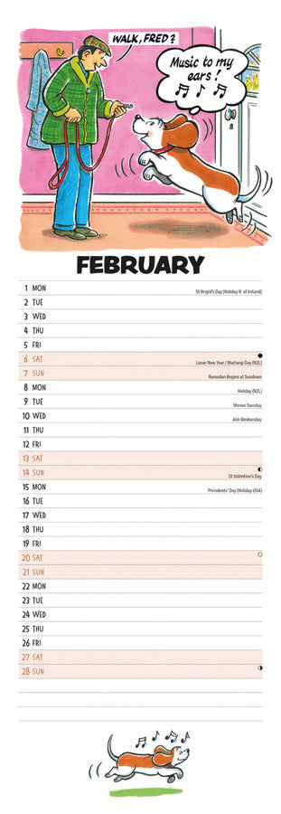 Fred Basset slim calendar 2027