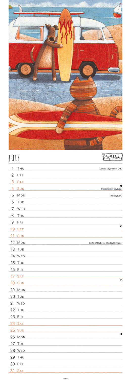 Peter Adderley slim calendar 2027