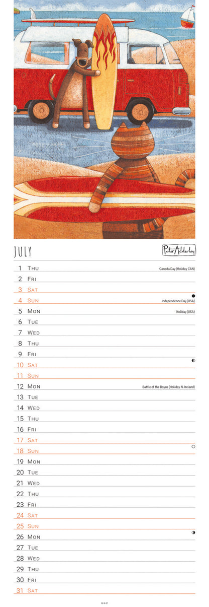 Peter Adderley slim calendar 2027