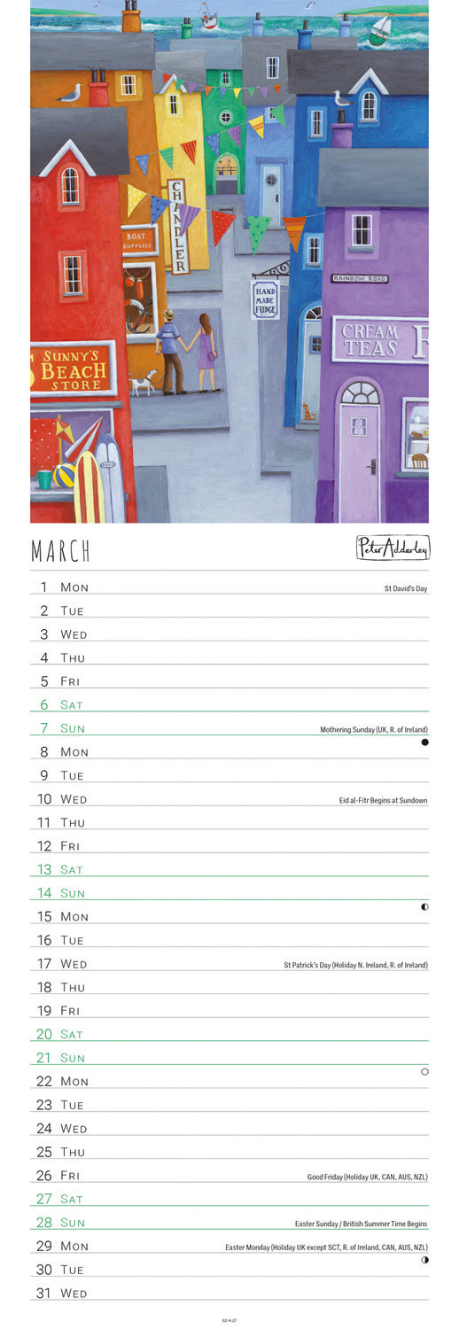 Peter Adderley slim calendar 2027