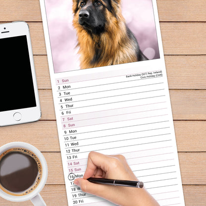 German Shepherd slim calendar 2027