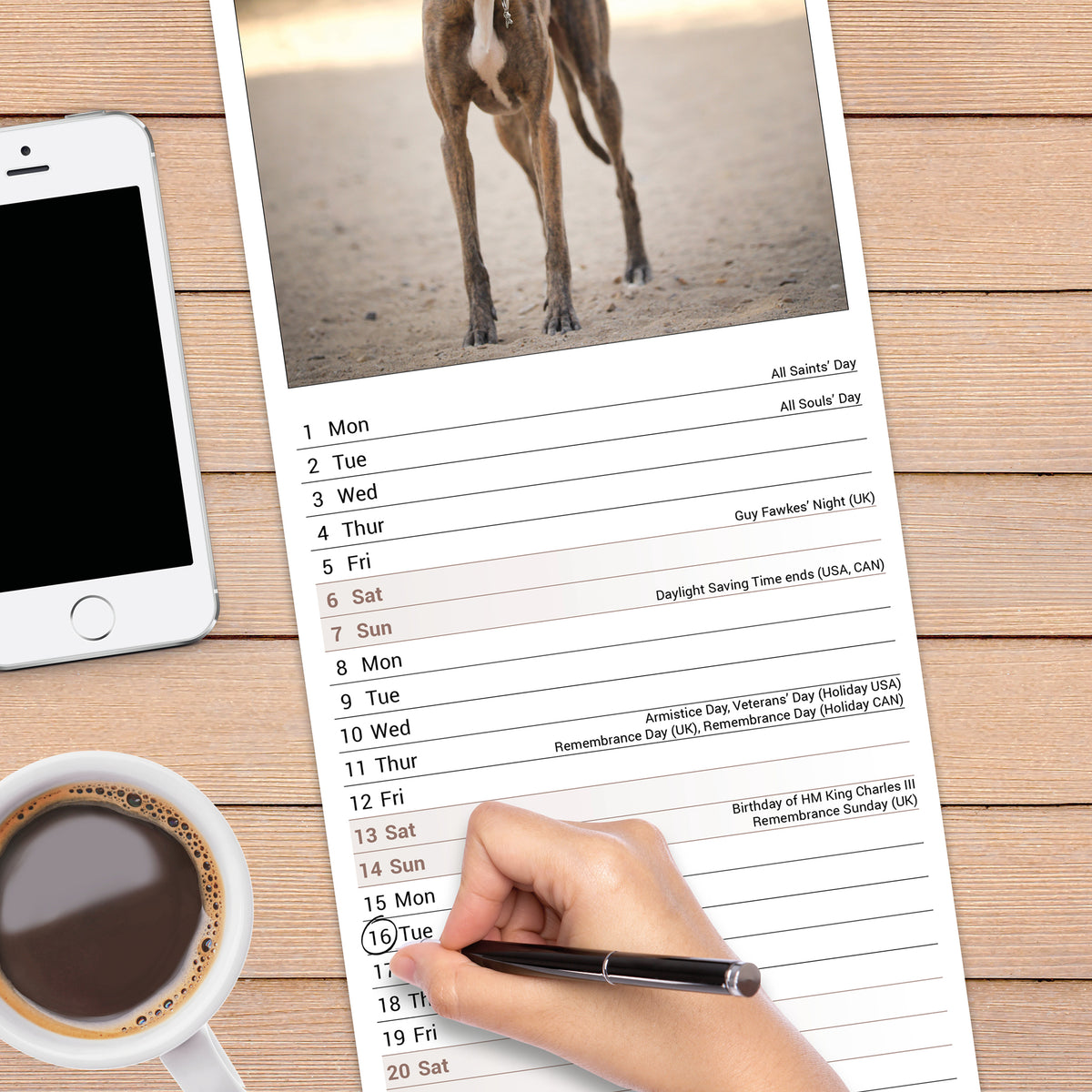 Greyhound slim calendar 2027