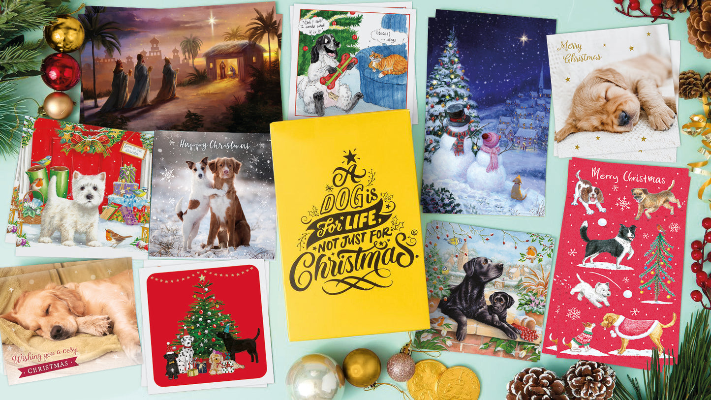 Dogs Trust Christmas bumper card pack 30 cards