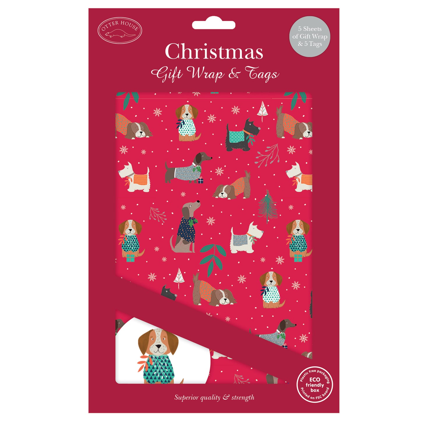 Dogs and jumpers wrap and tags
