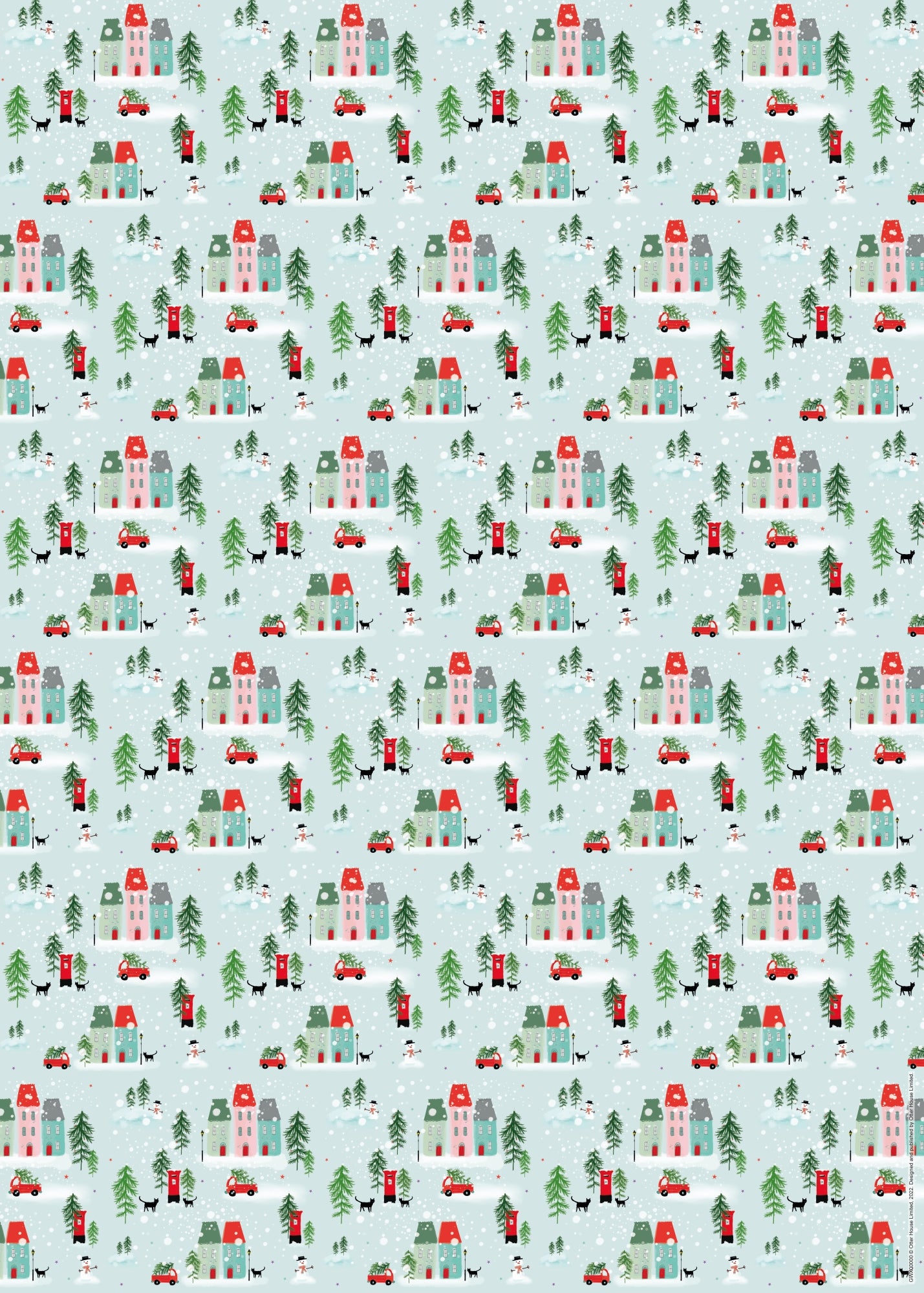 Christmas village wrap and tags