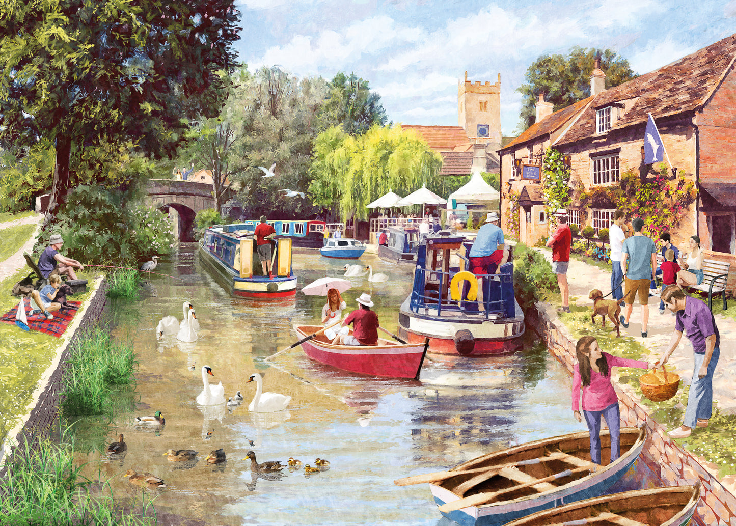 Canal walk jigsaw 1000 piece