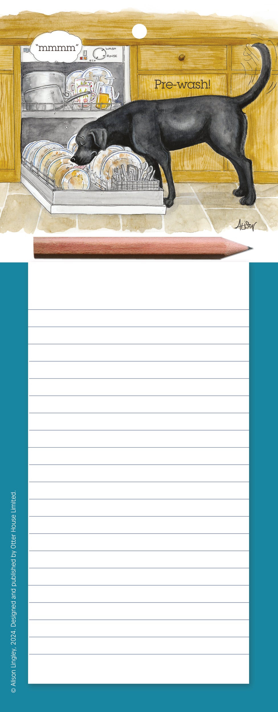 Pre-wash magnetic memo pad