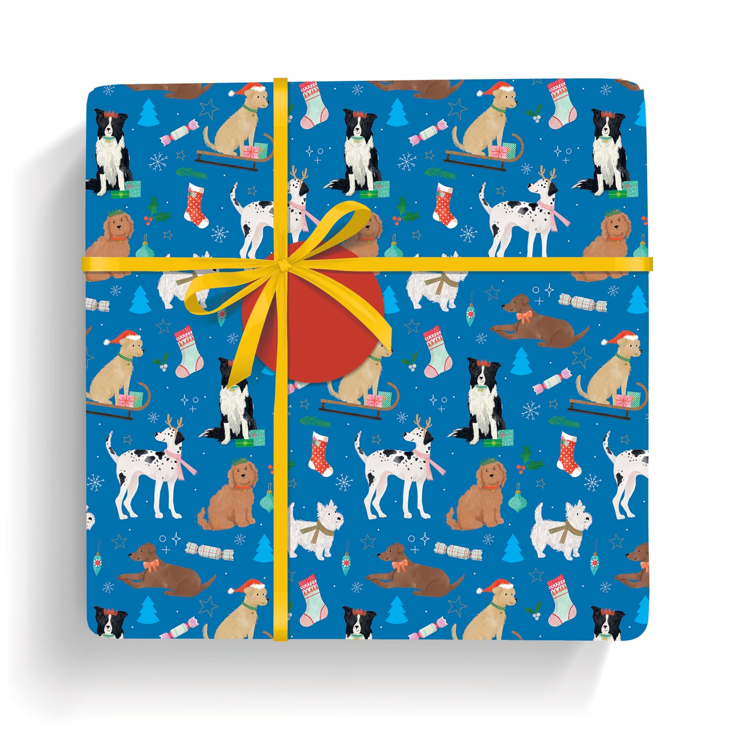 Party dogs wrap and tags