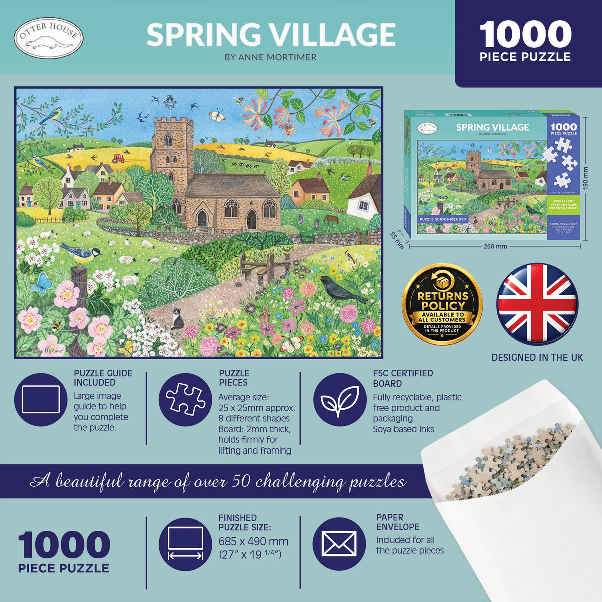 Spring village 1000 piece jigsaw