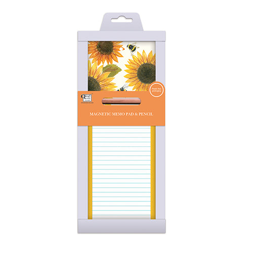Sunflowers magnetic memo pad