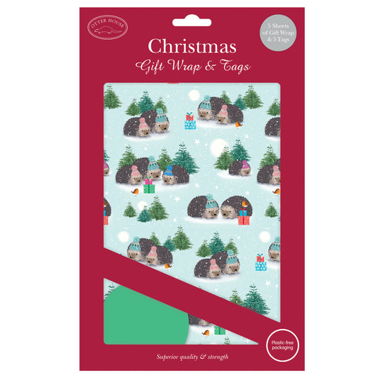 A prickle of hedgehogs wrap and tags