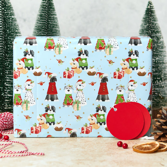 Sending waggy wishes wrap and tags