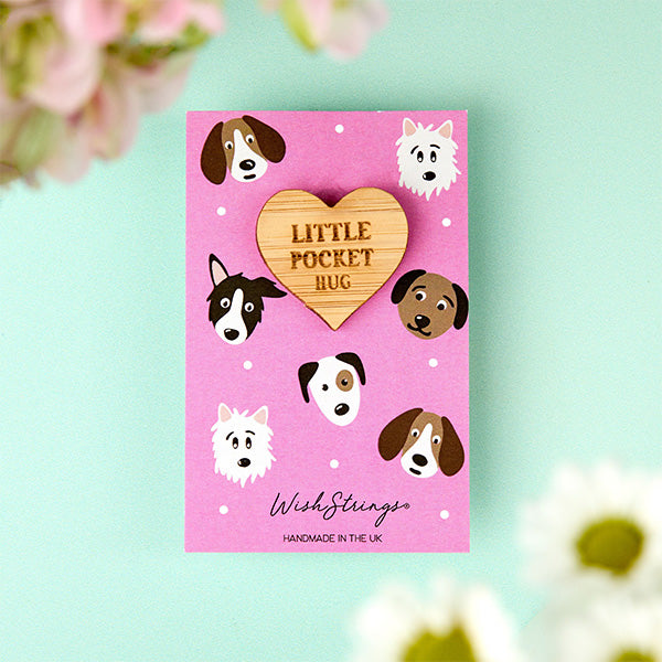 Cute dogs pocket hug
