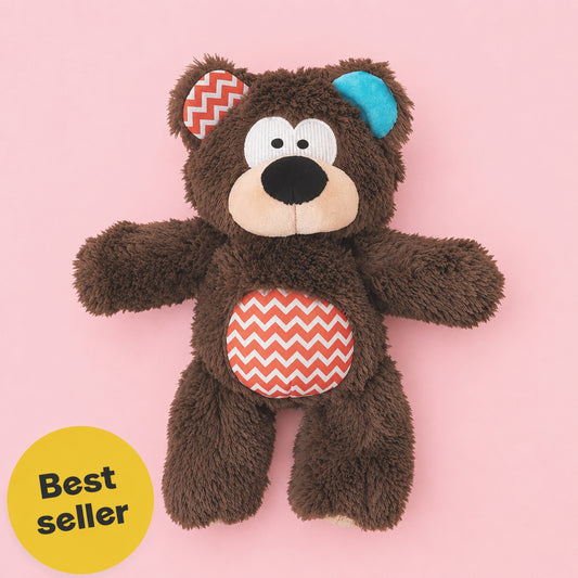 Tough teddy dog toy