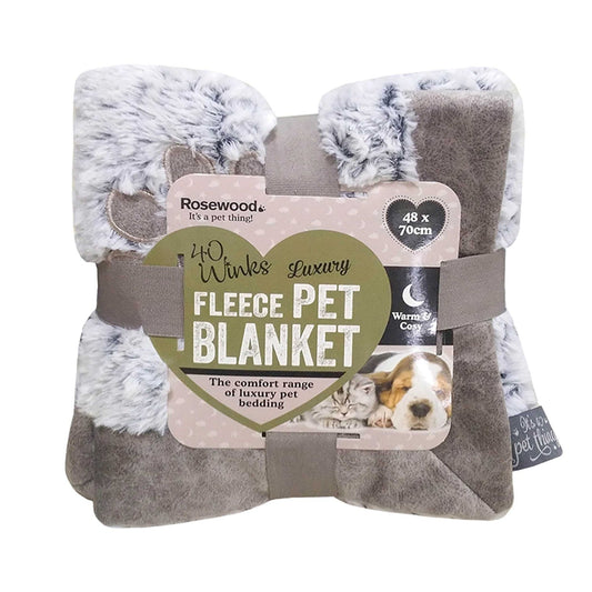 Luxury fleece lined plush blanket medium