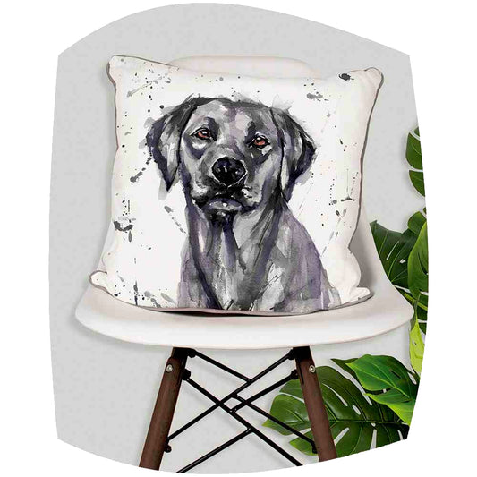Man's best friend cushion - black labrador