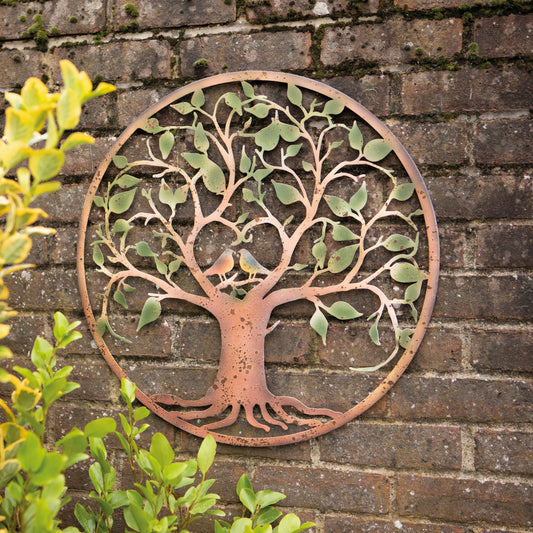 Tree of love birds wall plaque