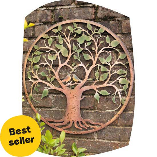 Tree of love birds wall plaque