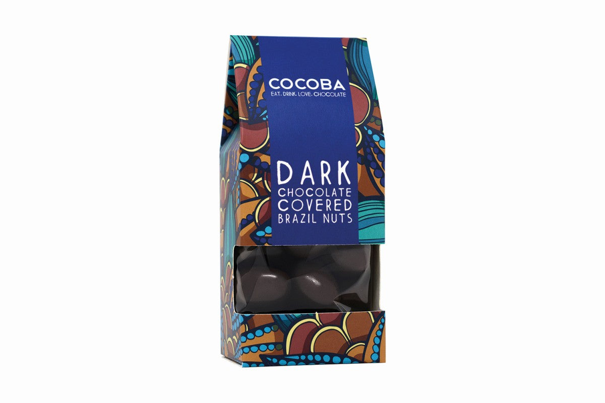 Dark chocolate coated brazil nuts