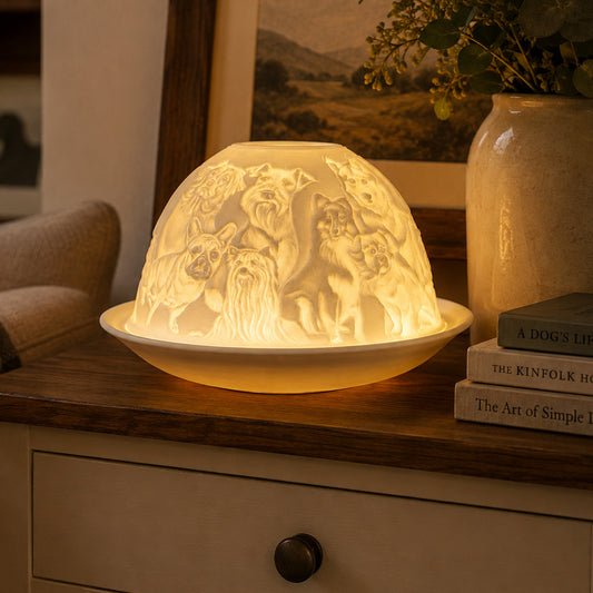 Nordic lights candle shade - dogs