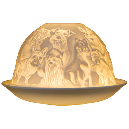 Nordic lights candle shade - dogs