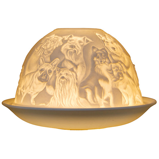 Nordic lights candle shade - dogs