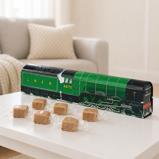 Flying Scotsman tin with fudge