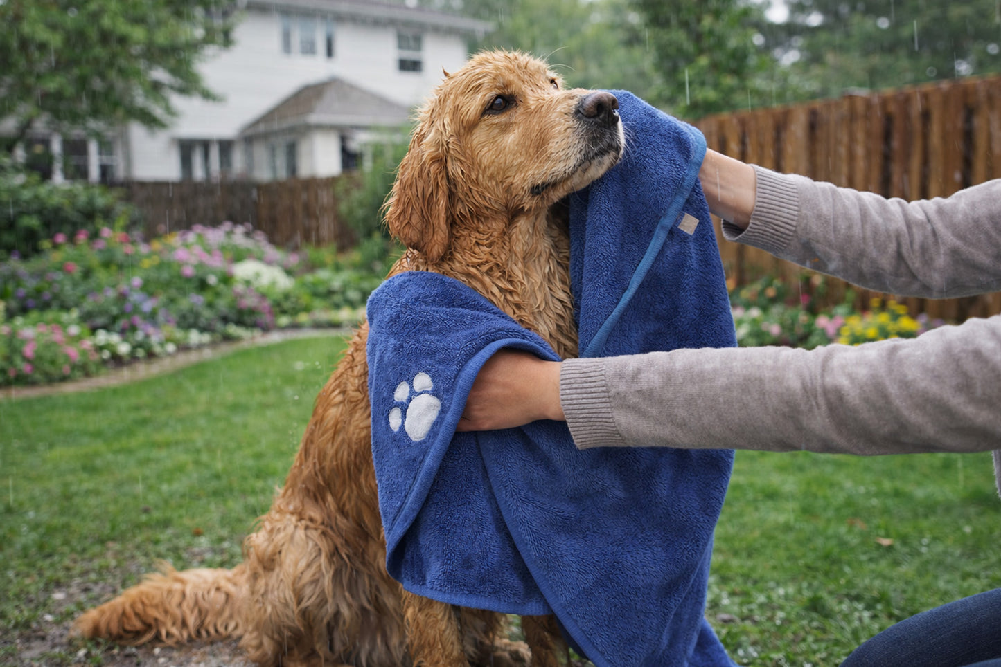 Microfibre absorbent pet towel