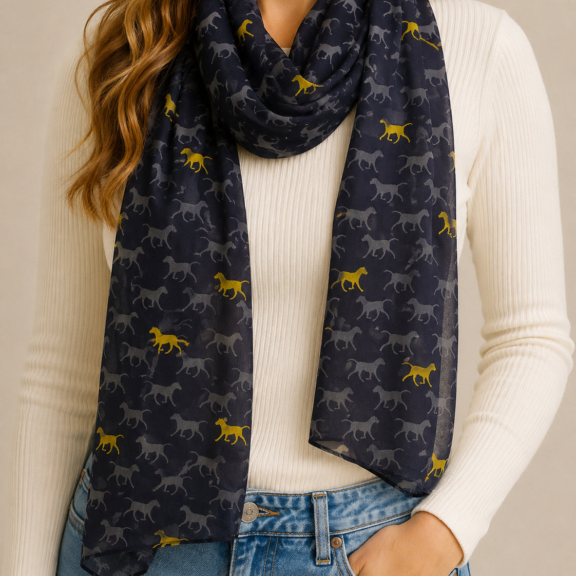 Walking dogs scarf