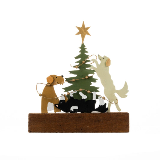 Christmas tree dogs decoration