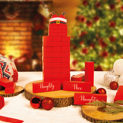 Santa topple tower game