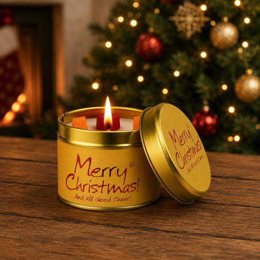 Christmas candle tin