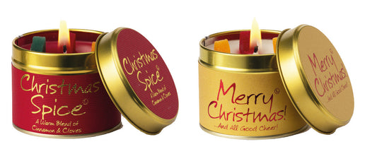 Christmas candle tin