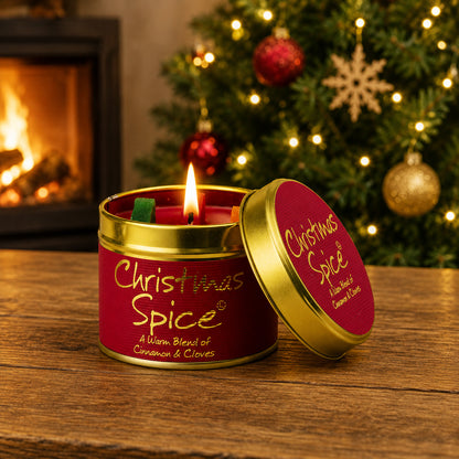 Christmas candle tin