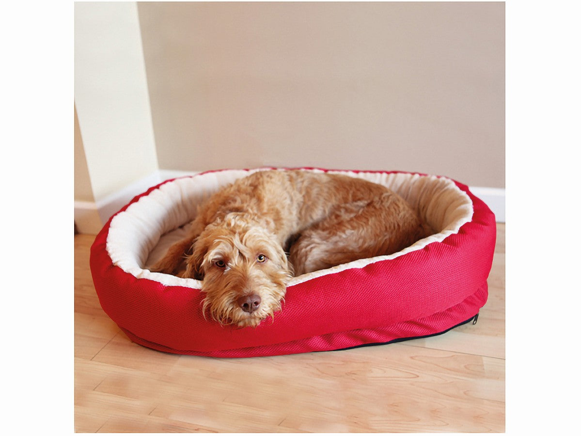 Red orthopaedic dog bed